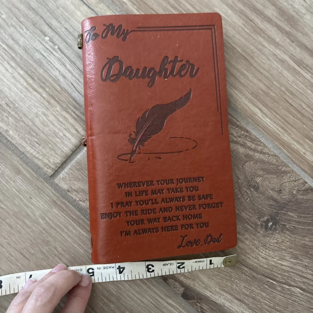 To‎ My Daughter /Wherever Your Journey/Love Dad Engraved Leather Journal